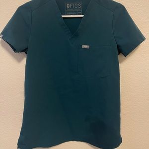 FIGS XXS CARIBBEAN BLUE SCRUB TOP